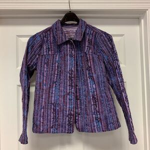 Handmade Reversible Blue Lavender Jacket sz 12